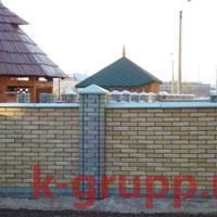 Забор из гиперпрессованного кирпича от К-групп фото