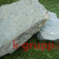 Камень блестящий серебристый серицит 4-5 см фото