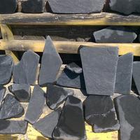 Сланец чёрно-серый графитовый галтованный производство "7 Камней" фото